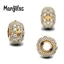 Manyilus 1 Stück Original 925 Sterling Silber Anhänger Perlen: Liebespfeil, Roter Diamant Blumenstrauß, Rosa Emaille Bass Gitarre, Pfanne mit Messer und Gabel, Katzenpfoten Knochen Stab, Rosa Herz mit Flügeln, Bunte Färbepinsel, Stern mit goldenem rundem Diamant Spirale