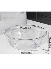 1件透明加厚豪华学生宿舍洗脸盆家用洗手盆适用于厨房卧室客厅酒店 - 無色 - 查看 5