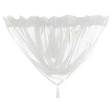Plain Tasseled Voile Swags All Colours - Net Curtains Voile Swag Valance Pelmet - Baby Pink - View 10