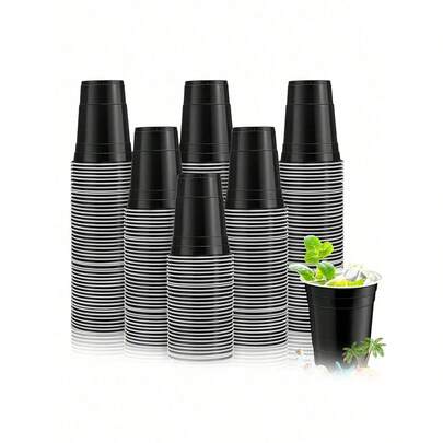 50/30/10/5pcs Reusable Black Cups, Gold Party Cups, Durable Heavy-Duty Tumblers, Ping Pong Game Shooting Cups, Juice Cups, Beverage Cups, 16oz Capacity, 2 Color Options, Suitable For Celebrations, Parties, Holidays, Birthdays, Weddings, Christmas Decor, Thanksgiving, New Year Gifts