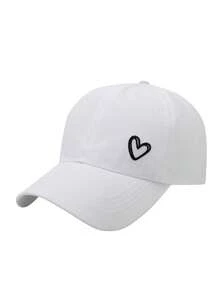 1/2 Stücke Unisex Baseballkappe mit besticktem Herz, Sportkappe mit hohem Pferdeschwanz und verstellbarem Verschluss, atmungsaktives Mesh-Paneel Design, geeignet für Golf, Outdoor-Wandern und den täglichen Gebrauch