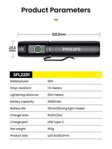 PHILIPS 飞利浦 SFL2201 手电筒磁性可折叠 L 型灯头 - 彩色 - 查看 11