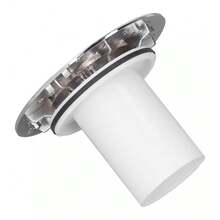 Shower Drain Cover Tray Waste Trap Plug Hole Cover Replacement Plastic - Silver - View 4