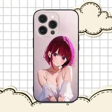 Funda de teléfono Oshi no Ko K-Kana Arima compatible con  16e, 16, 15, 14, 13, 12, 11, Pro, X, XS, Max, XR, Plus, Mini, funda negra suave, funda compatible con  17, funda  17 Pro, funda  17 Pro Max - z7 - Ver 10
