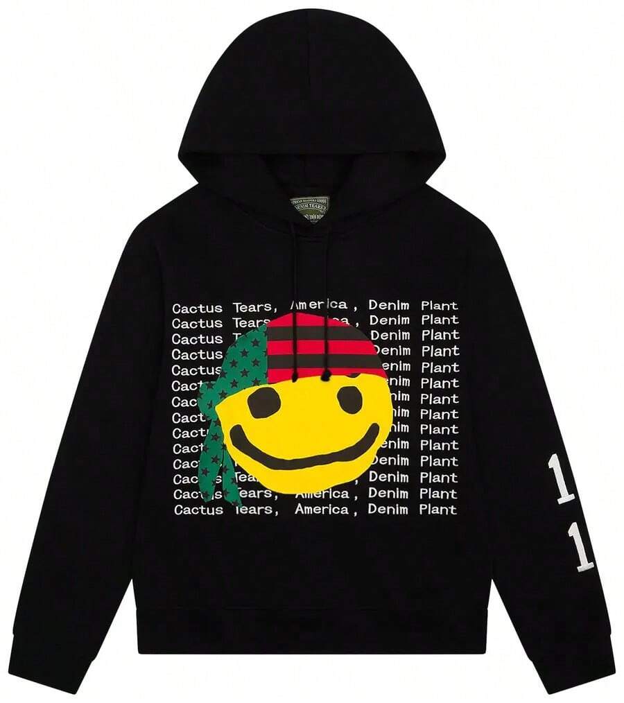 Denim Tears X Cactus Plant Flea Market Cactus Tears Hoodie 'Black' - Black - View 1