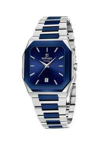 REWARD REWARD Men's Quartz Watch Business Fashion Style Timing Calendar Luminous Hands Multi-Functional Men Wristwatch High Quality Gift Classic Design Stainless Steel Watch Band