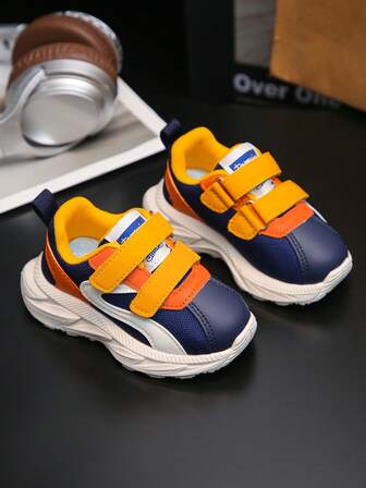 1Pair Children's Sports Shoes Spring And Autumn 2025 New Boys' Shoes Soft Sole Baby Esh Breathable Girls' Casual Running Shoes Suitable For Halloween And Christmas