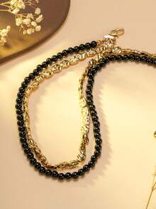 Personalized - Women Personalized Initial Necklace, Customized Name Pendant, Gold-Plated Delicate Jewelry - Customized Y-Shaped Adjustable Initial Pendant Necklace, Hypoallergenic Women Gift - Engraved Letter Necklace, Unisex Cuban Chain Pendant, Embedded Personalized Necklace Chain Vintage Elegant - Vintage Pearl Multi-Layer Choker Necklace, Vintage Gold Choker Necklace