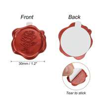 25/50/100 件酒红色玫瑰蜡封贴纸，婚礼请柬信封封口贴纸，自粘信封封口，非常适合婚礼、请柬、信封、礼品包装、圣诞节 - 彩色 - 查看 11