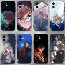 Oshi No Ko, Oshi No Ko IPhone Case, Oshi No Ko Aqua Anime Phone Case For IPhone 16, 15, 14, 13, 12, 11 Plus, Pro Max, XS, X, XR, SE, Mini, 8, 7, Soft Black Silicone Case - Z1 - 查看 3