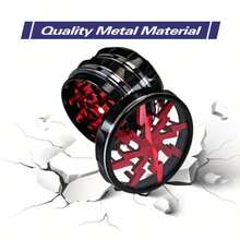 Macinatore di erbe da 2,5 pollici, mulino per spezie, mortaio e pestello, frantoio per sale, portatile a 4 sezioni, in lega di zinco, accessori per il fumo di sigarette, regalo