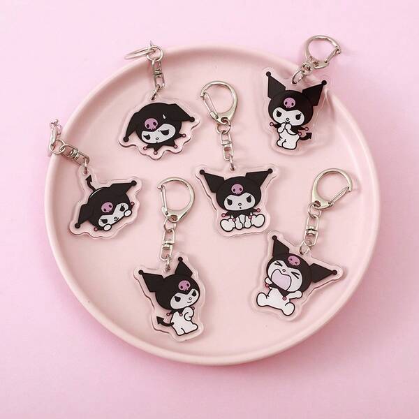 Sanrio 1 Stück SANRIO Hello Kitty Glitzer Schlüsselanhänger - Süße rosa Cartoon Puppe mit schwebendem Design, geeignet für Schülerrucksäcke und Autoschlüssel Schlüsselbänder, Strandaccessoires, Gänseblümchen Weihnachtsgeschenk