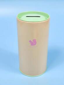 圆形金属小猪存钱罐，饰有多色动物图案（例如羚羊、大象、海豚），也可作笔筒使用，适合学生、返校季、毕业季、办公桌装饰，也是情人节、斋月期间的绝佳礼物。 - 彩色 - 查看 13