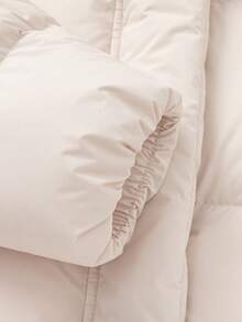 Balabala Girls Short Down Jacket, Winter Hooded Coat, Wind/Water/Snow Resistant, - Light Khaki - View 5