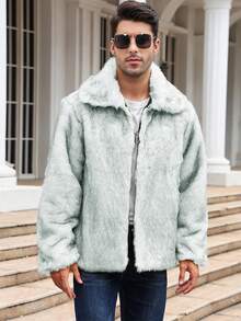 Herren modische Kunstfell Jacke, Herbst/Winter