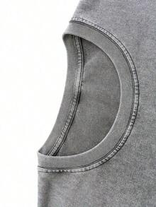 Faith Can Move Mountain Unisex Washed Christian Shirt, Christian Scripture T-Shirt, Vintage Retro Washed Shirt Double Sided Printed (230 Heavyweight Pure Cotton T-Shirt) High Quality Christian T-Shirt, Christian Gifts, Men's And Women's Shirts, Comfortable, Fashion Christian Shirt, Street Style Pure Cotton Fall Shirtwinter Clothes For Women - 灰色 - 查看 3