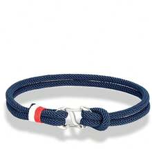 Men's Simple Fashion Navy Blue Bracelet, Suitable For Daily Wear