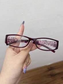 1pc/2pcs/3pcs Vintage Y2K Fashion Non-Prescription Glasses, Minimalist And Flattering Design Daily Wear, Computer, Reading, And Gaming - 紫色 - 查看 6