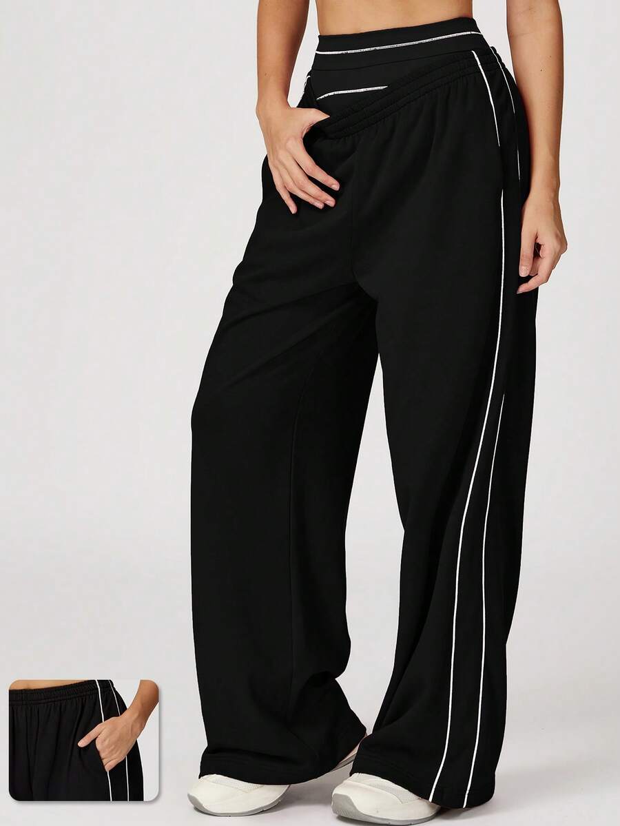 MASKERT Women's Sport Sweatpants, Sporty And Casual Loose-Fitting Pants, Versatile Fitness Pants, Running Pants, Comfortable And Skin-Friendly - màu đen - Xem 1