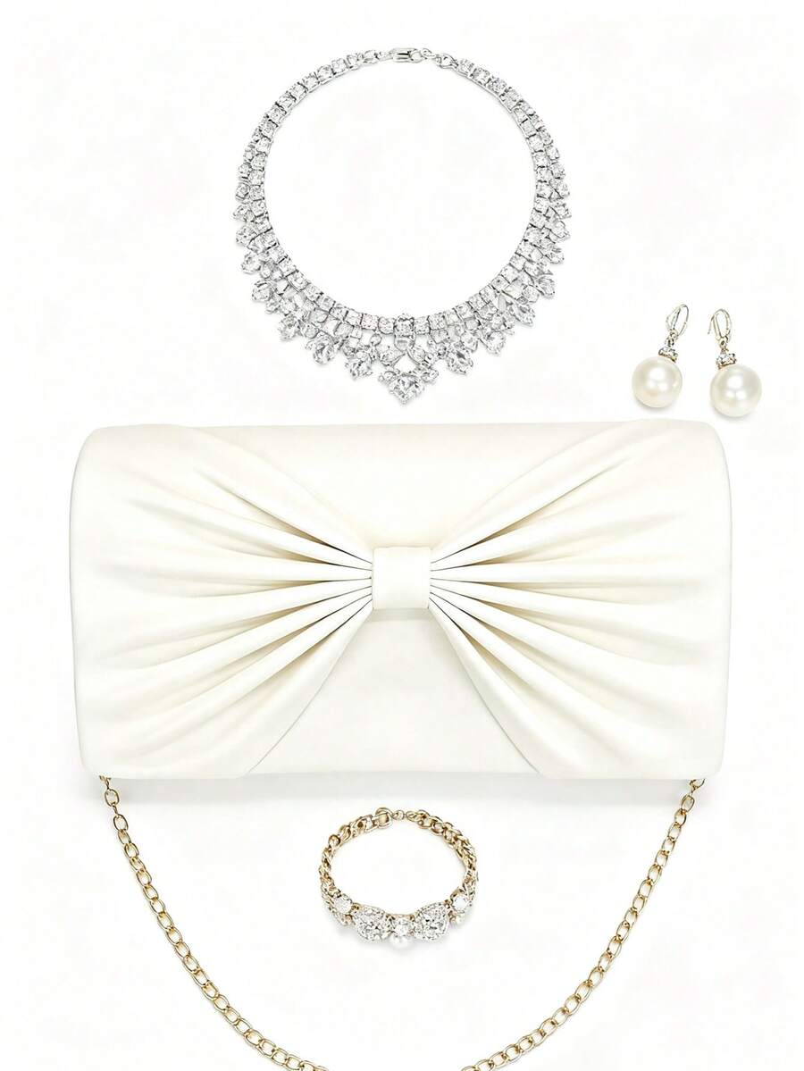 Bolso ligero de negocios casual para la noche, bolso de cena glamoroso, elegante, exquisito, de lujo discreto con rhinestones para chica de fiesta, mujer, novia. Perfecto para fiesta, cena/banquete, vestido de fiesta de Navidad, que combina perfectamente con el partido nupcial, la mejor opción de bolso elegante para la ducha nupcial, bolso de mano para la boda