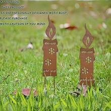 Rustic Metal Iron Art Decor Stakes For Home, Garden, Outdoor, Crafts, Gifts, Elegant Christmas Decoration