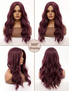 角色扮演假发 红色水波纹长卷发 26 英寸中分风格 Greta 万圣节圣诞节假发 服装假发 街头朋克假发 Y2K 摇滚假发 蓬松自然女士合成耐热纤维假发 适合日常派对假发 音乐节假发 前卫学院风格假发 现代时尚哥特式假发 - 中紫紅色 - 查看 4