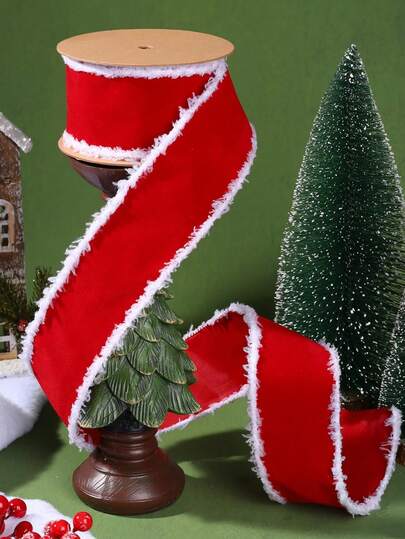 1Roll Christmas Velvet Decorative Ribbons ,DIY Christmas Wreath Decoration,For Packaging Flower Gift Packaging Bow DIY Party Decoration Valentines,Suitable For Room Decor ,Christmas Decorations,Christmas Decor Home,Christmas Gifts,Birthday Accessories,Gift Wrapping Supplies Winter Christmas Decorations Home Christmas Gifts Christmas Decor