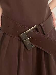 Wildleder braun retro eleganter Lässig Damen Gürtel mit breiter Taille, modisches Accessoire geeignet für Kleider, Jacken, Alltag, Arbeit, Dates, Partys, Herbst/Winter