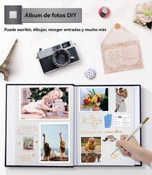 Álbum de Fotos Grande Autoadhesivo DIY de 40 Páginas en Blanco - Negro - Ver 11