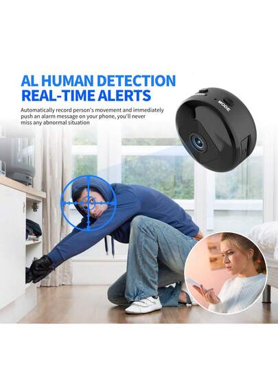 1pc Wireless Indoor Intelligent Mini Camera, 1080P Full HD, Support Wi Fi, Application Control, Voice Intercom, Motion Detection, USB Charging, Rechargeable Lithium Battery, Portable Installation, To Protect Family Safety. view 7