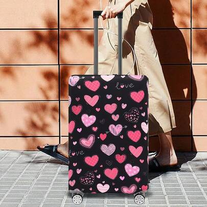 弹性行李保护套，适用于18-32英寸行李箱，飞机旅行图案弹性包，行李箱套，拉杆箱套，旅行配件，行李防尘罩，旅行、商务旅行和度假必备