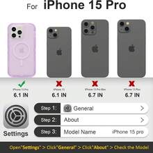 适用于 iPhone 16/15/14/13/12/11 系列透明手机壳，兼容 MagSafe，三层磁性充电盒，iPhone 16 Pro Max 重型防震防摔手机壳，适用于圣诞节、生日、新年礼物、冬季、送给家人、朋友、生日、女朋友、男朋友的礼物 - 紫色 - 查看 13