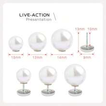 10/12/14mm Pearl Buttons, Anti-Slip Buttons, No-Sew Fixed Clothes Pins, Shirt Collar Pins, Hidden Buttons, Brooch Buttons