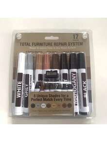 6/13/17 PCS Furniture Repair Kit, Includes Markers And Filler Sticks For Repairing Wood Scratches, Paint Repair Pens, Wood Composite Repair Crayons And Markers, Free Pencil Sharpener. - 17 Pcs Set - View 20