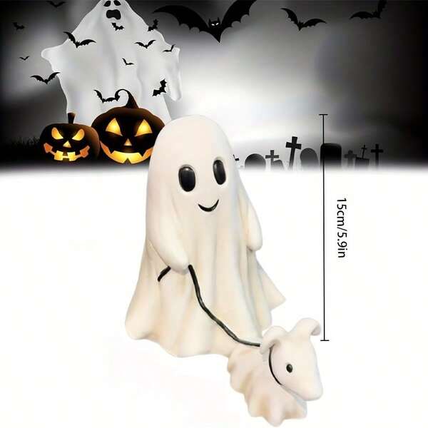 1 pieza Figura decorativa de fantasma divertida, decoración de Halloween, decoración para fiesta festiva, adorno novedoso, decoración para exteriores