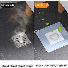 4 Piezas Tapones De Silicona Para Desagüe De Piso, Antiolor, Tapones De Drenaje De Gel De sílice, Cubierta Desodorante antiolor, Sello De Cocina, Desodorización De Alcantarillado, Adecuadas Para Baño - Tipo cuadrado montado por 4pcs - Ver 4