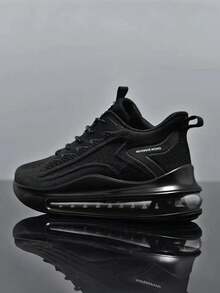 Nuevas zapatillas deportivas para hombre.Zapatos para correr al aire libre para hombres.Zapatos de malla transpirable para hombre., Estilo Moderno, Malla Transpirable, Cojín de Aire para Absorción de Impactos, Antideslizantes y Duraderos - Negro - Ver 4