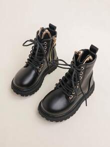 1 Paar modische minimalistische Stiefel mit süßen Katzenohren Seitenzipps, bequem & weich, geeignet für Outdoor-Aktivitäten, Herbst/Winter