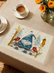 1 pieza Camino de mesa de Papá Noel azul, Camino de mesa decorativo navideño, Camino de mesa tipo lino navideño, Camino de mesa, Camino de mesa, 1 pieza Camino de mesa, 4 piezas Manteles individuales, 1 pieza Funda de cojín, 3 productos disponibles, Decoración de hogar de temporada para interiores y exteriores, Suministros para fiestas navideñas, Decoración navideña para el hogar, Decoración navideña para la habitación, Decoraciones para fiestas navideñas - Multicolor - Ver 8