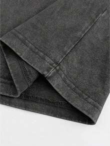 Frieren Shirt - Beyond Journey's End Anime DoublePrinted Vintage Washed Tee Unisex OversizeHeavyweight Cotton T-Shirt For Anime Fans AndLovers - 黑色 - 查看 4