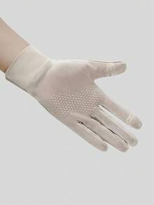 1 Pair Lightweight Breathable Fingerless Driving/Cycling Gloves, Anti-Slip, Touchscreen Compatible, Cooling Ice Silk, High-End Summer Gloves