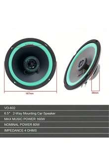 YAIUZGOO 1PC Car Tuning Audio Speaker Horn 6 Inch 100W 2-Way Full Range Frequency Automotive Audio Loudspeaker Heavy Mid-Bass Ultra-Thin Modified Speaker