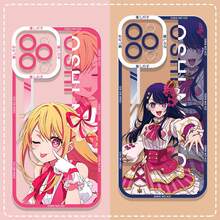 Oshi No Ko Anime Ai Hoshino Phone Case Compatible With  11 12 13 14 15 16 Pro Max Mini XR X XS 7 8 16Plus SE 2020 TPU Clear Soft Cover, Cover Compatible With  17 Pro Max Case,  17 Pro Case,  17 Case,  16 Pro Max Case - CXS-K1101T2 - 查看 1