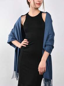 1pc Women's Pashmina Shawls And Wraps Solid Color For Evening Dress Swimsuit Cover Up Dress Bathing Long Scarf Wedding Bride Bridesmaid Shawl Gifts - Cashmere Scarf - View 18