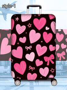 1件300g/M2印花系列休闲度假系列印花图案，加厚行李箱保护套，加厚行李箱配件，适合商务旅行、度假、旅行、行李托运、返校，为您的行李箱添加配置。适用于20-28英寸行李箱。