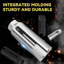 A Carbon Steel Oxygen Sensor Sleeve With Side Wire Cutting - Black, Silver, 3/8 "Drive X 7/8" (22 Mm) - Suitable For All Vehicles O2 Removal And Installation Offset Oxygen Sensor, Car Repair Tool | Hexagonal Head | Sturdy Structure, Oxygen Sensor Sleeve