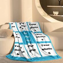 1 Peça Cobertor Personalizado com Foto, Cobertor Personalizado Feito de Tecido Macio e Felpudo, Colorido e Aconchegante - Adequado para Casa, Escritório e Acampamento, Uso Versátil - Presente Único e Fresco, Adequado para Ocasiões Especiais e Uso Diário, Presente Aconchegante para Amigos, Família e Entes Queridos