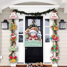 New Product Christmas Creative Door Hanging Decoration Christmas Scene Party Atmosphere Arrangement Paper Pendant Home Decor Christmas Decorations Room Decor Winter