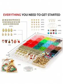 Christmas Polymer Clay Beads Kit, Mix Colors Round Flat Polymer Clay Beads Kit For Jewelry Making, DIY Crafts Gifts Christmas Atmosphere Decorate