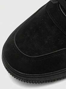 Zapatos Casuales de Suela Gruesa Para Hombre,Zapatillas deportivas informales para estudiantes: Suela Gruesa Plataforma con Aumento de Altura, Versátiles en Color Negro y Camel - Negro - Ver 7